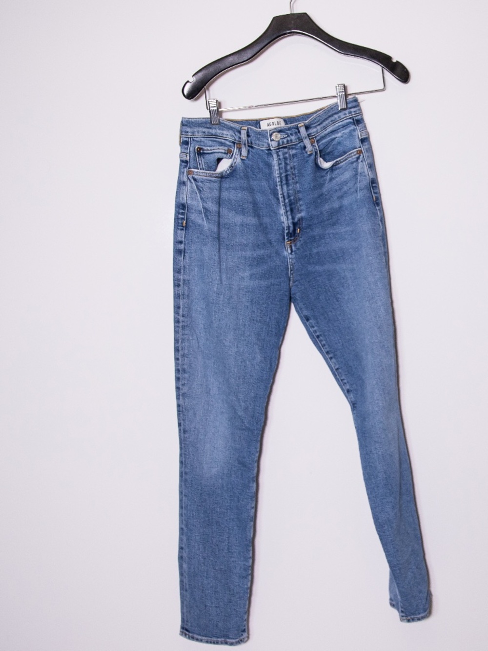 Agolde Women's 90's Pinch Waist High Rise Straight Leg Cotton Denim Jeans 27
